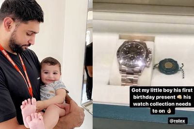 Gokil! Anaknya Ultah ke-1, Crazy Rich Amir Khan Beri Jam Tangan Rp600 Juta Sebagai Kado