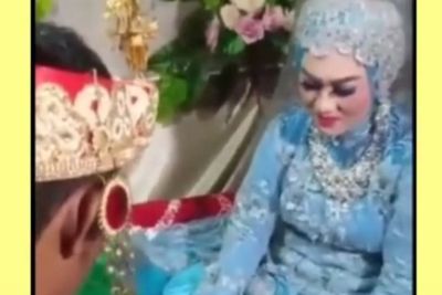 Viral Pengantin Wanita Nolak Disentuh dan Nangis Histeris, Netizen Salfok ke Suaminya