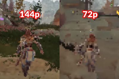 Seperti Ini Tampilan Game Horizon Zero Dawn dengan Resolusi 128 x 72 Pixel!