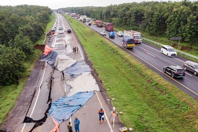 Jalan Tol Cipali KM 122 Amblas, Pengerjaan Jalan Darurat Dimulai