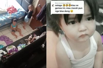 Emak-emak Panik Anaknya Terkunci dalam Kamar, Si Bocah Malah Santuy Ngemut Permen