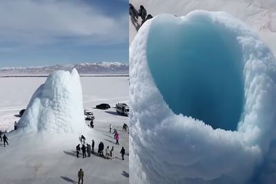 Unik! Ada Gunung Api Es di Kazakhstan, Tapi Tidak Semburkan Lava