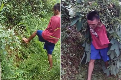 Punya Keterbatasan Fisik, Pria Ini Cari Rumput Pakai Kaki, Netizen: Gue Merasa Tertampar