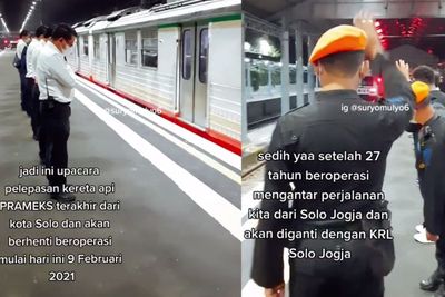Penuh Haru, Video Pelepasan KA Prameks yang Sudah Beroperasi 27 Tahun dan Diganti KRL