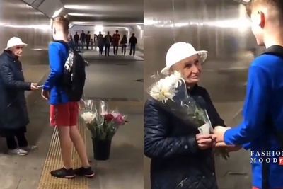 Tindakan Sederhana Pemuda Ini Bikin Nenek Penjual Bunga Valentine Tersenyum Haru