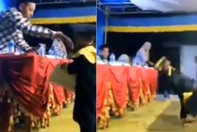Bikin Ngakak! Anak TK Ini Mendadak Salto usai Terima Ijazah saat Wisuda