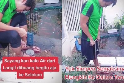 Antisipasi Banjir dan Kurangi Beban Selokan yang Overload, Pria Ini Bikin Lubang Biopori