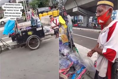 Meski Sakit Stroke, Kakek ini Tetap Berjualan untuk Bisa Hidupi Keluarga Kecilnya
