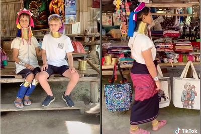 Video Turis Bertemu Wanita Suku Leher Panjang di Thailand, Netizen: Cara Nunduknya Gimana?