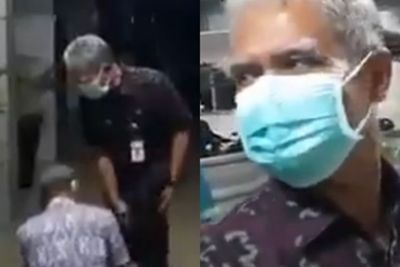 Video Seorang Ajudan Bukakan Sepatu Pria Mirip Gubernur Ganjar saat Meninjau Banjir
