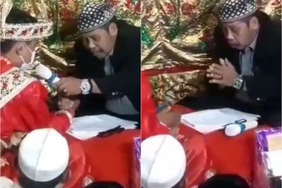 Video Momen Pria Bisu Ijab Kabul Saat Menikah, Netizen Salfok Kode dari Penghulu