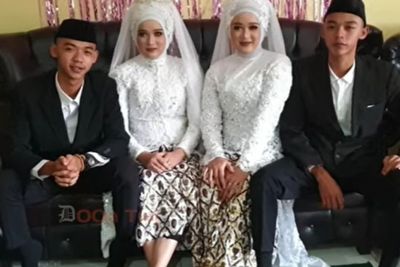 Sebelum Menikah, Pria Kembar yang Nikah Bareng Wanita Kembar, Sering Tertukar saat Pacaran