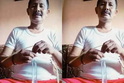 Bagikan Tutorial Ikat Es Lilin, Bapak-bapak Ini Tuai Pujian dari Netizen