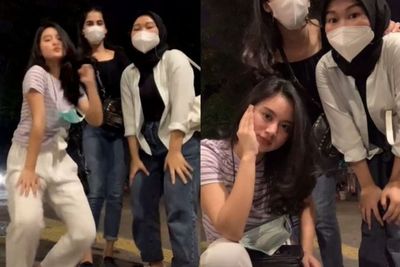 Tiga Cewek Goyang Menantang Depan Umum, Netizen Merasakan Getarannya
