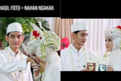 Viral Cewek Menikah dengan Teman Satu Tongkrongan, Tahan Ngakak Pas Pemotretan