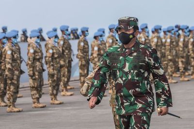 FOTO: Pelepasan Satgas Marine Task Force Menuju Lebanon