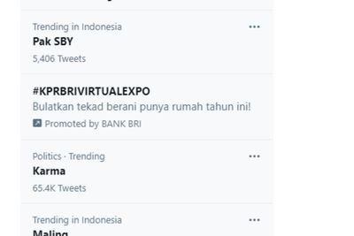 SBY Trending Topic di Twitter, Netizen Bicara soal Karma: Presiden Dikhianati Jenderalnya!