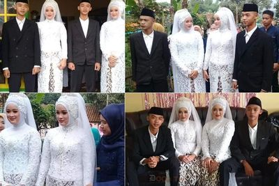 Kisah 2 Pasangan Kembar Nikah Bareng dan Tinggal Satu Rumah, Dulu Pasangan Pernah Tertukar