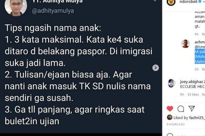 Pria Ini Bagikan Tips Ngasih Nama Anak, Netizen: Awalan A Kasian Pas Sekolah!