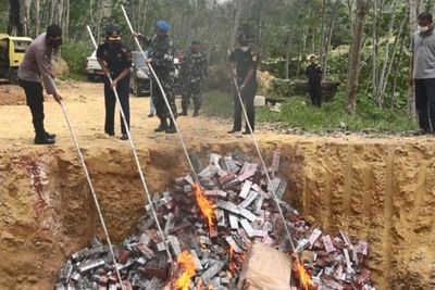 Rokok Ilegal Senilai Rp10,3 Miliar Dimusnahkan Bea Cukai Aceh