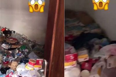 Jorok! Mahasiswa Ini Suka Tumpuk Sampah di dalam Kamar Kos, Bantalnya Bikin Salfok