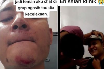 Kocak! Tolong Teman yang Baru Kecelakaan, Ternyata Salah Klinik, Malah ke Klinik Hewan