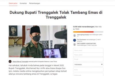 Minta Pemprov Jatim Kaji Ulang Izin Tambang Emas, Pemkab Trenggalek Banjir Dukungan
