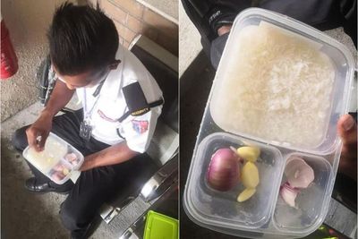 Mengharukan! Satpam Rela Makan Nasi Pakai Lauk Bawang Mentah, Demi Kirim Gaji ke Orangtua