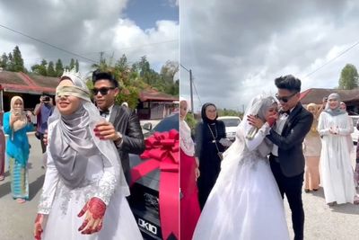 Romantis! Pria 18 Tahun Ini Beri Mobil Mewah di Hari Pernikahan Mereka