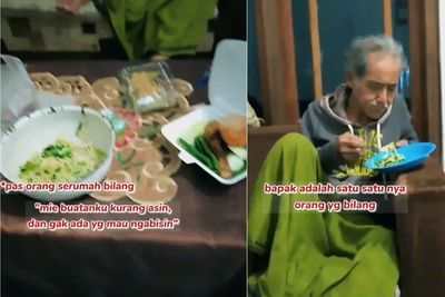 Momen Menyentuh Ayah yang Lahap Makan Masakan Putrinya Meskipun Hambar