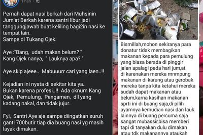 Viral Oknum Pemulung Timbun Sedekah Nasi Kotak, Tapi Malah Buang Makanan ke Tempat Sampah