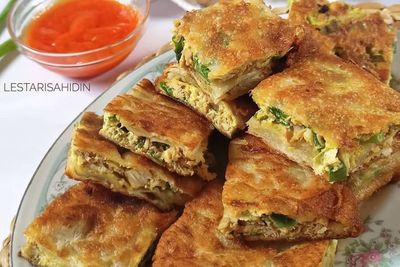 Resep Mudah Membuat Martabak Daging Sapi Saus Mentai