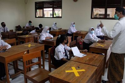FOTO: Simulasi Belajar Tatap Muka di Kota Solo