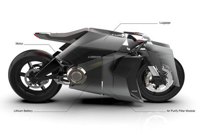 Konsep Motor Listrik Futuristik Ini Disebut Memiliki Fitur Pembersih Udara!