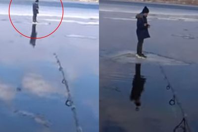 Kreatif! Pria Ini Gunakan Pancing untuk Selamatkan Bocah 11 Tahun yang Terjebak di Es