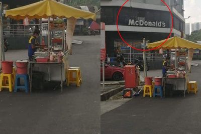 Salut! Penjual Burger Ini Tak Takut Kalah Saing Meski Buka Kios Tepat di Depan McDonald s
