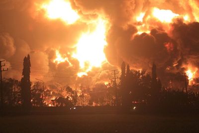FOTO: Kebakaran Kilang Pertamina Balongan