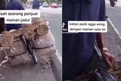 Viral Kakek Penjual Mainan Jadul Tempuh 63 Km, Semangat Kerjanya Bikin Salut!
