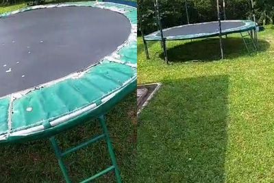Driver Ojol Ini Sangat Bahagia Usai Diizinkan Pelanggan untuk Melompat di Atas Trampolin