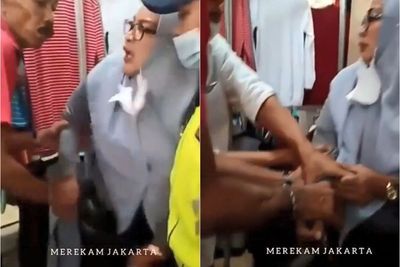 Heboh Emak-Emak Diborgol karena Terciduk Curi Tas Kulit di Tanah Abang, Modus Jadi Pembeli