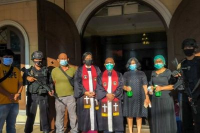 Ibadah Jumat Agung di Gereja, Brimob Sumut Lakukan Sterilisasi dan Pengamanan