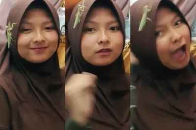 Gadis Cantik Ketakutan Usai Temukan Belalang Duduk di Kepala, Aksinya Bikin Netizen Ngakak