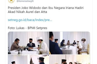 Setneg Posting Foto Jokowi Hadiri Acara Nikahan, Netizen: Nyakitin Berjuta Rakyat Banget
