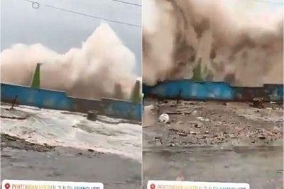 Detik-detik Mengerikan, Gelombang Tinggi Terjang Pantai di Kupang, Netizen: Allahuakbar!