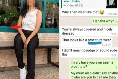 Wanita Ini Disebut oleh Temannya Seorang Pelacur Setelah Mengenakan Kemeja Tanpa Lengan