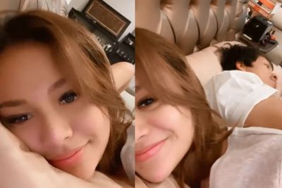 Tepergok Usai Malam Pertama, Video Aurel Saat Bobok Siang dengan Atta di Atas Ranjang