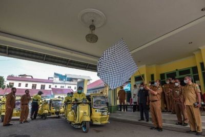 Tarik Minat Pelancong, Pemkot Padangsidimpuan Luncurkan Becak Kuning Wisata