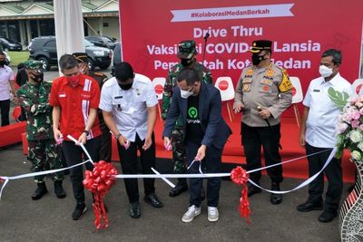 Pemko Medan Sediakan 60 Ribu Dosis Vaksinasi Covid-19 Drive Thru di Lanud Soewondo Medan