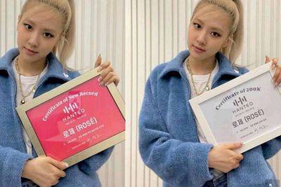 Keren! Rose BLACKPINK Dapat Dua Plakat dari Hanteo