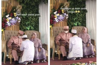 Momen Haru Anak Yatim Piatu Menikah, Nangis saat Sungkem ke Orangtua Asuh